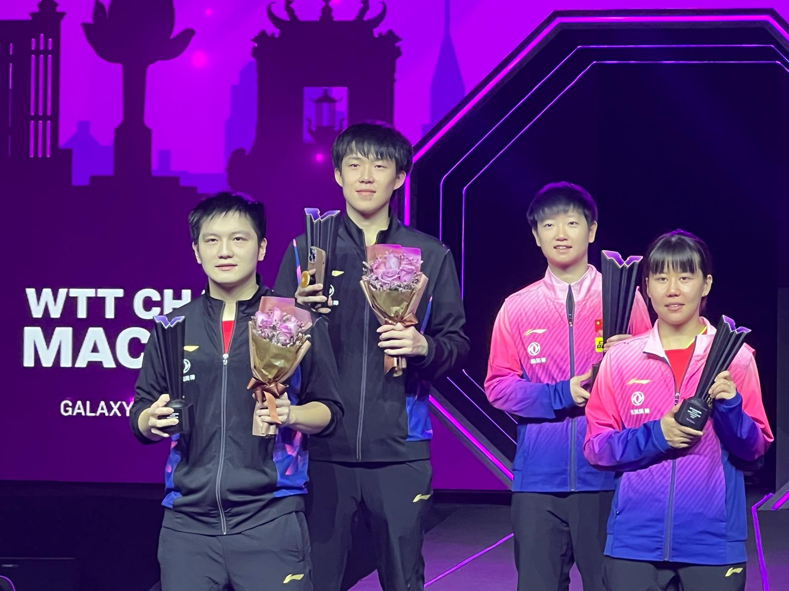 Wang Chuqin defends champion title, Sun Yingsha extends No.1