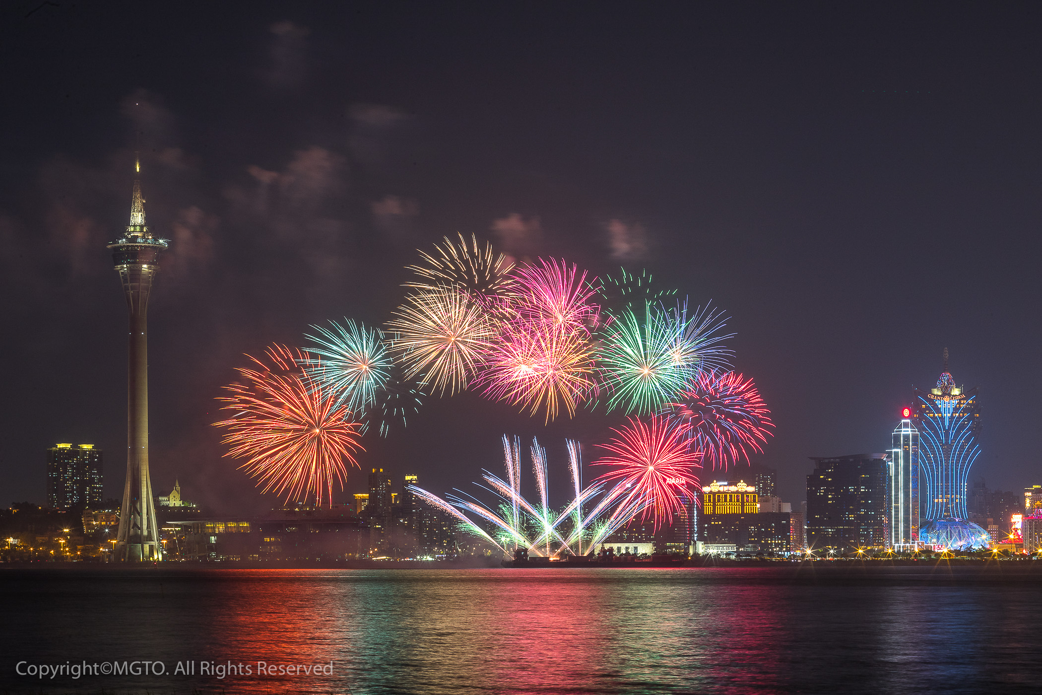 Chinese New Year Fireworks Display” show lights up the sky above the sea  overlooked by Macau Tower, celebrating the beginning of the Year of the  Rabbit. – Macao SAR Government Portal